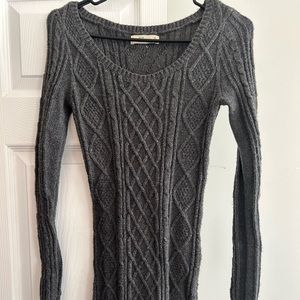 Mid length Abercrombie sweater dress gently used gray